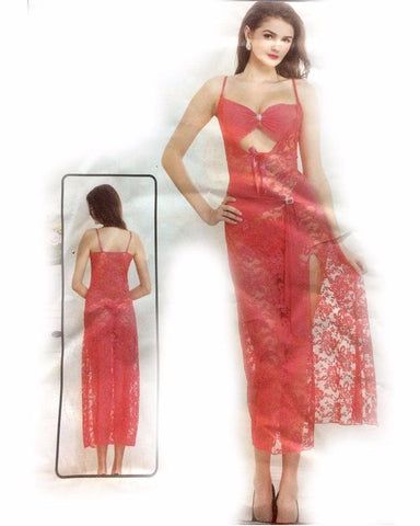 See Through Sexy Long Net Nighty - MN - 1930