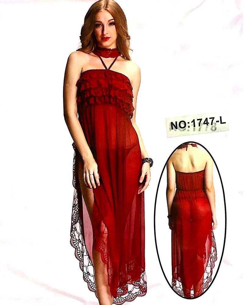 Romantic Sexy Short Net Nighty - Babydoll Bridal Luxe Hub - 1747-L