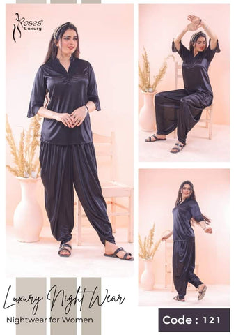 2-Pes Patyala Shalwar Night Wear