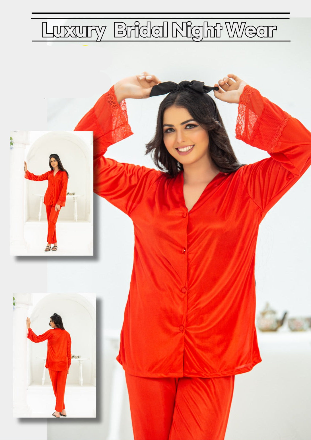 Luxury Night Wear, Specifically Model Code-354. It is a Premium Nightwear Set Designed for both comfort and Elegance.