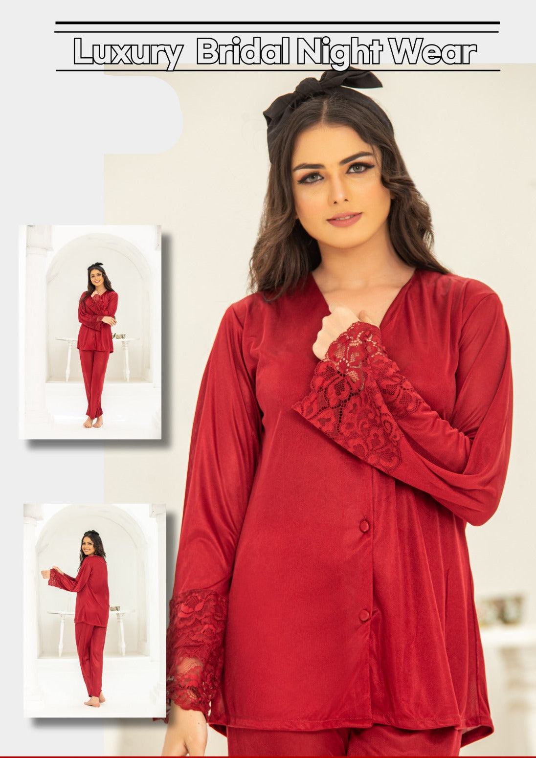 Luxury Night Wear, Specifically Model Code-354. It is a Premium Nightwear Set Designed for both comfort and Elegance.