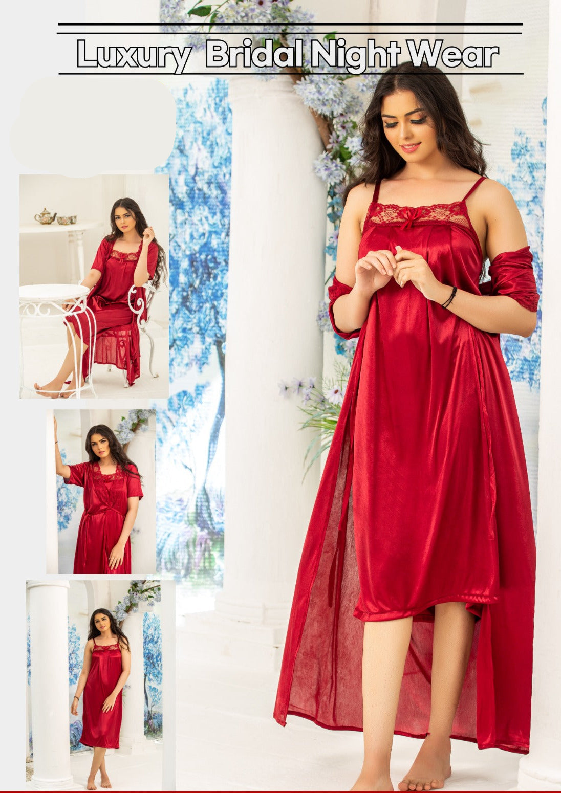 2-Piece Luxury Nightwear Set– Bridal Set Code 357