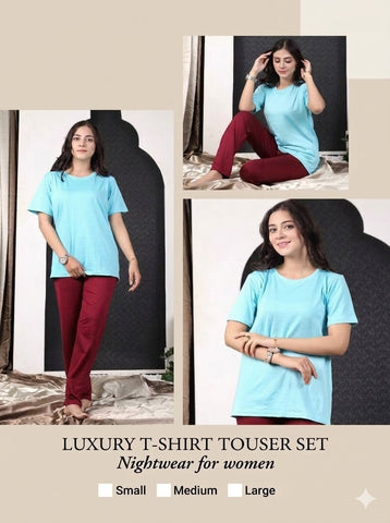 2 Pieces Ladies Trouser/Shirt- Premium Quality (Size Small-Medium-Large) 8 Designs Available