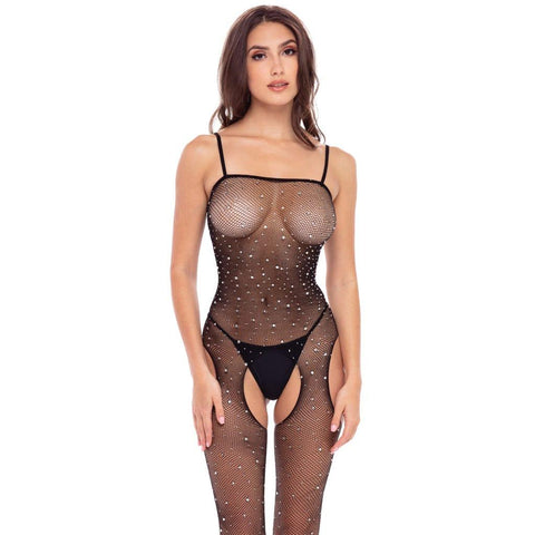 Rene Rofe Sparkle Crotchless Bodystocking.