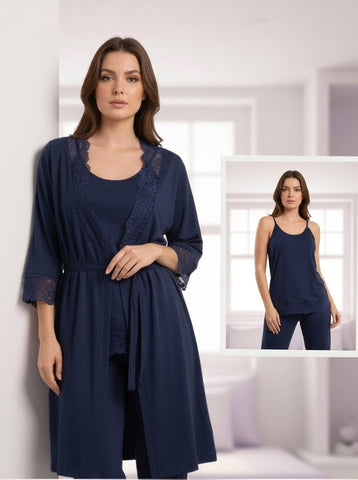 Premium Soft Jersey Robe Set Designed for Elegant loungewear and Sleepwear.