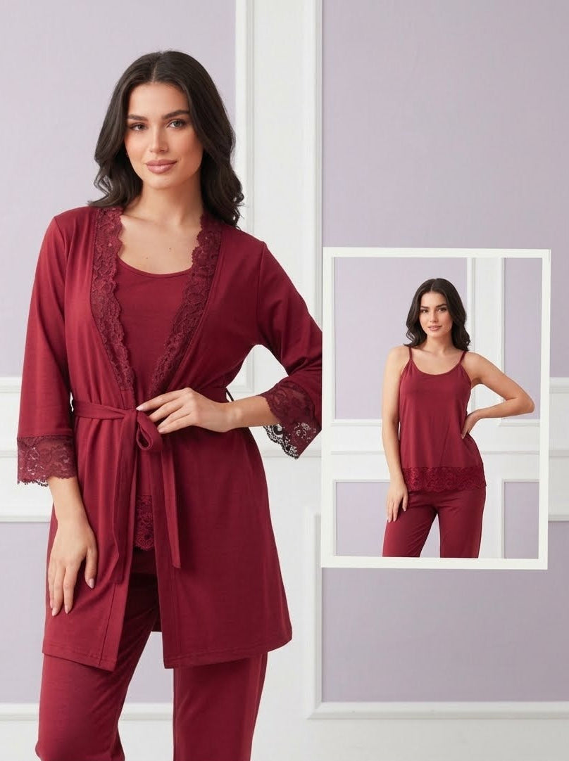 Premium Soft Jersey Robe Set Designed for Elegant loungewear and Sleepwear.
