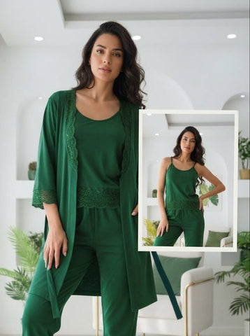 Premium Soft Jersey Robe Set Designed for elegant loungewear and Sleepwear.