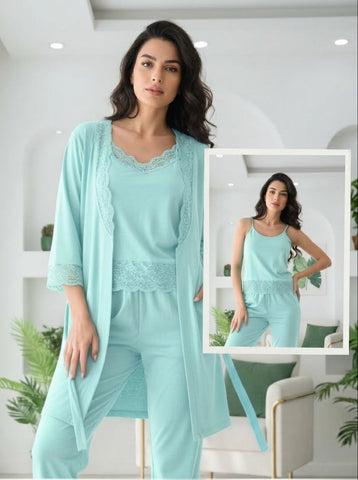 Premium Soft Jersey Robe Set Designed for Elegant loungewear and Sleepwear.