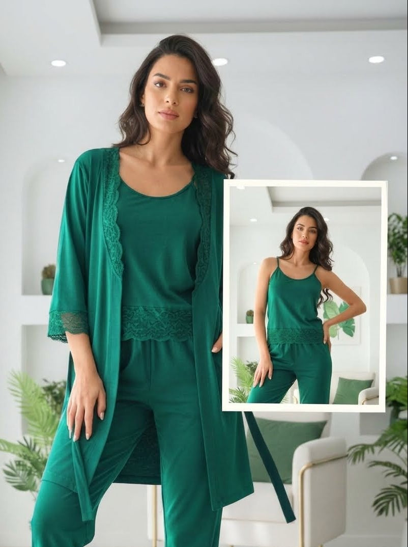 Premium Soft Jersey Robe Set Designed for Elegant loungewear and Sleepwear.
