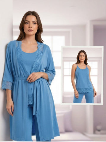 Premium Soft Jersey Robe Set Designed for Elegant loungewear and Sleepwear.