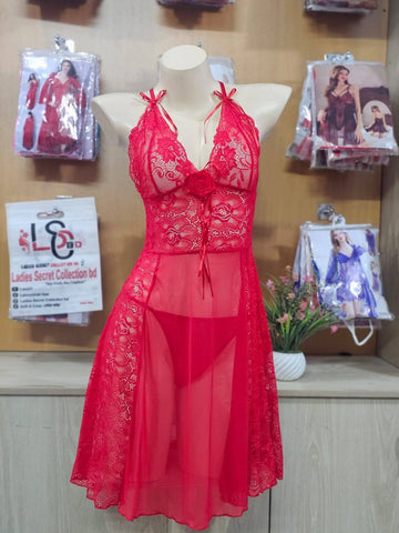 one Piece short Sexy Nighty Sleepwear Net night dress luxury Lingerie Bridal for Ladies and Girls