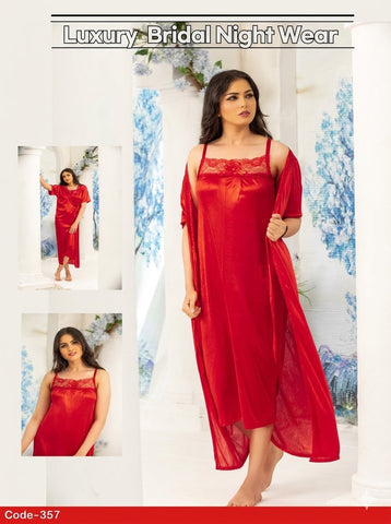PREMIUM QUALITY .  HIGH QUALITY GSM USE. 2 PIECE NIGHTWEAR . 4 COLOURS .  Stuff=SILK FREE SIZE  28 TO 38 BREAST SIZE EASILY WEAR