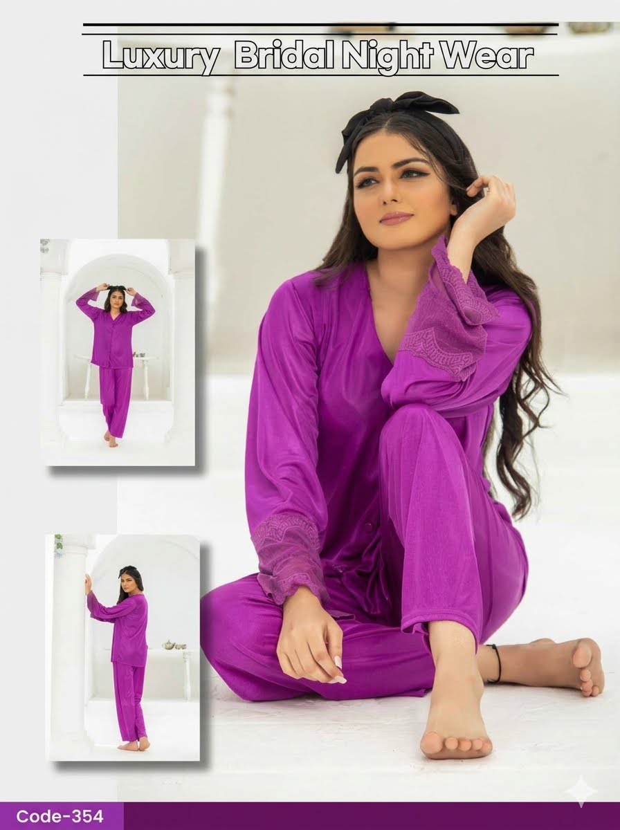 PREMIUM QUALITY .  HIGH QUALITY GSM USE. 2 PIECE NIGHTWEAR . TROUSER SHIRT 7 COLOURS .  Stuff=SILK FREE SIZE  28 TO 38 BREAST SIZE EASILY WEAR
