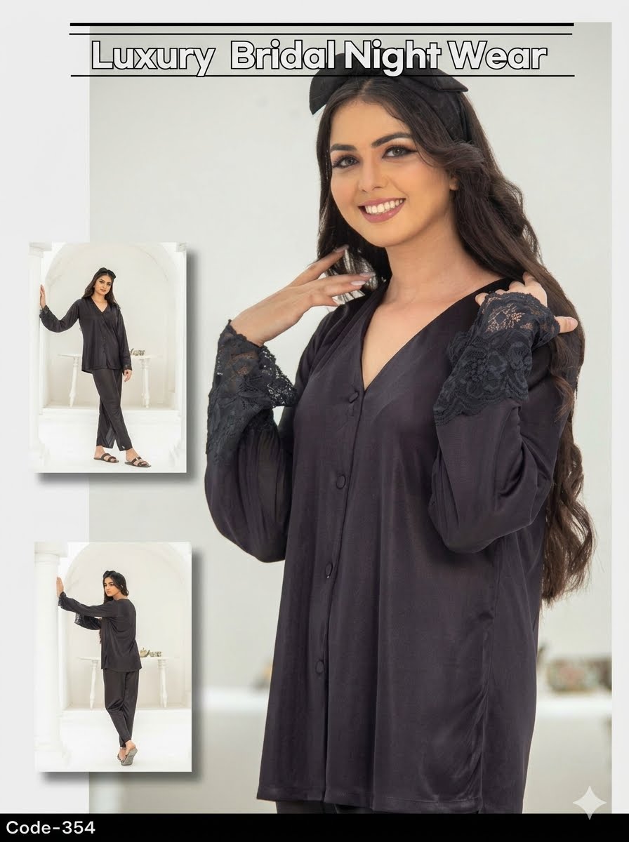 PREMIUM QUALITY .  HIGH QUALITY GSM USE. 2 PIECE NIGHTWEAR . TROUSER SHIRT 7 COLOURS .  Stuff=SILK FREE SIZE  28 TO 38 BREAST SIZE EASILY WEAR.